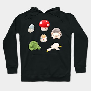 Cottagecore Kawaii Plushies Sticker Pack Hoodie